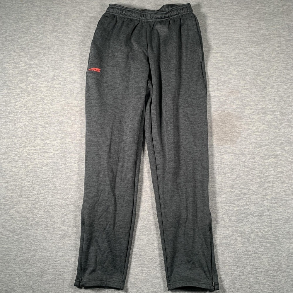 Altra Pants Mens Medium Gray Track Pants Running Elastic Waist Zip Hem Stretch